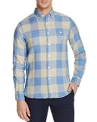 Todd Snyder Linen Exploded Check Regular Fit Button Down Shirt