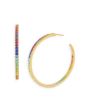 Kurt Geiger London Rainbow Pave Hoop Earrings