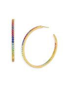 Kurt Geiger London Rainbow Pave Hoop Earrings