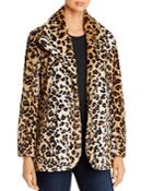Karen Kane Leopard Faux-fur Coat