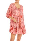 Poupette St. Barth Tesorino Printed Tiered Dress