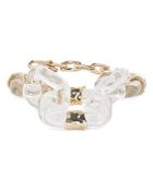 Alexis Bittar Lucite Crumpled Link Bracelet