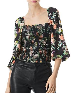 Alice And Olivia Cooper Smocked Top