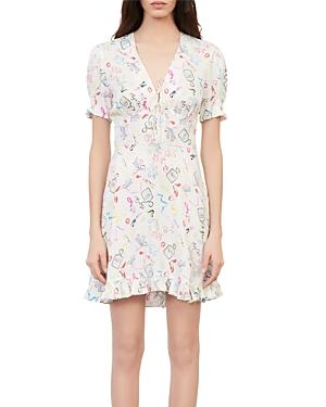 Maje Ramake Printed Mini Dress