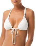 Vince Camuto Crochet Tie Front Triangle Bikini Top