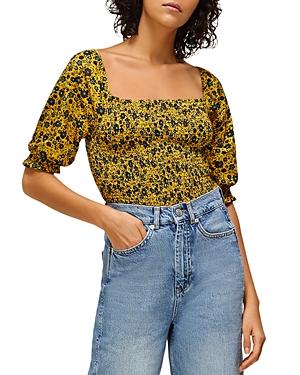 Whistles Trailing Daisy Ruched Top