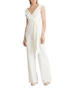 Lauren Ralph Lauren Crossover Crepe Jumpsuit