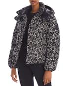 Moncler Daos Printed Hooded Down Puffer Coat