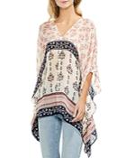 Vince Camuto Printed Poncho Top