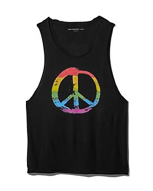 John Varvatos Star Usa Rainbow Peace Graphic Tank