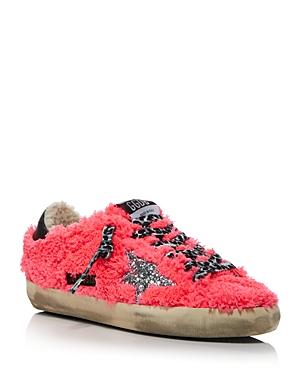Golden Goose Women's Super-star Sponge Up Shaggy Shearling Lined Low Top Sneakers