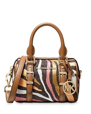Michael Michael Kors Bedford Extra Small Animal Striped Crossbody Satchel