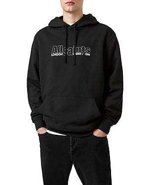 Allsaints Hollowpoint Cotton Logo Print Regular Fit Hoodie