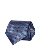 Zegna Circle Medallion & Diamond Neat Silk Classic Tie