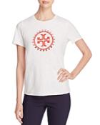 Tory Burch Demi Embroidered Logo Tee