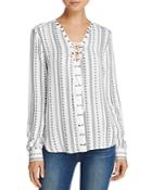 Paige Kellyn Lace-up Blouse