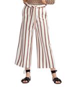 Maje Pomala Striped Cropped Wide-leg Pants