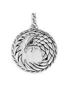 John Hardy Sterling Silver Legends Eagle Pendant With Treated Black Sapphire