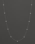Diamond Station Necklace In 14k White Gold, 1.0 Ct. T.w.