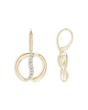 Natori 14k Yellow Gold Diamond Yin-yang Dangle Earrings