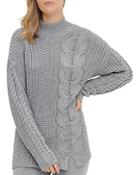 Calvin Klein Mock-neck Cable-knit Sweater