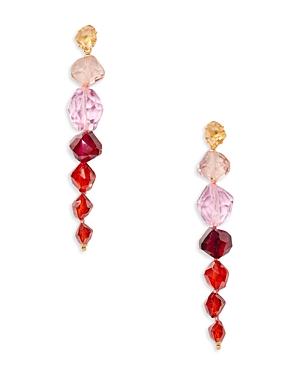 Kate Spade New York Treasure Trove Pink Mixed Stone Linear Drop Earrings