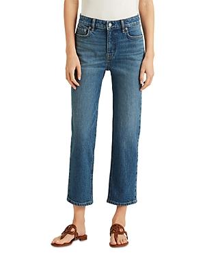 Lauren Ralph Lauren High Rise Straight Ankle Jeans In Provence Wash