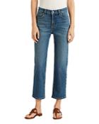 Lauren Ralph Lauren High Rise Straight Ankle Jeans In Provence Wash