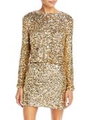 Aqua Long Sleeve Sequin Top - 100% Exclusive