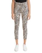 Jen7 Ankle Skinny Jeans In Painted Leopard
