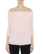 Ted Baker Perrey Off-the-shoulder Pleated Top