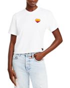 Aviator Nation Heart Boyfriend Cropped Tee