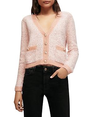 Maje Missionv Sequined Cropped Cardigan