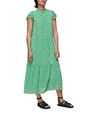 Whistles Polyester Indo Floral Print Tiered Dress