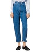 Sandro Dual High-rise Two-tone Jeans In Blue Jeans