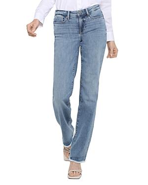 Nydj Mid Rise Relaxed Straight Leg Jeans In Stonington