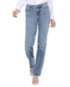 Nydj Mid Rise Relaxed Straight Leg Jeans In Stonington