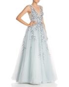 Basix Floral Embellished Ball Gown
