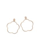 Pasquale Bruni 18k Rose Gold Bon Ton Ton Joli Diamond & Champagne Diamond Large Floral Earrings