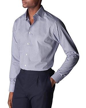 Eton Cotton Medallion Print Convertible Cuff Contemporary Fit Dress Shirt