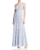 Bcbgmaxazria Mixed Lace Gown