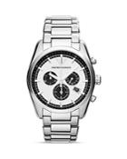 Emporio Armani Stainless Steel & Black Chronograph Watch, 42.5mm