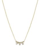 Zoe Chicco 14k Yellow Gold Diamond Round & Baguette Cluster Pendant Necklace, 16-18