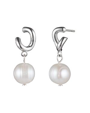 Carolee Cultured Freshwater Pearl Drop Earrings In Sterling Silver
