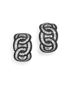 Roberto Coin 18k White Gold Fantasia Black & White Diamond Earrings