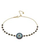Bloomingdale's Diamond, Blue Sapphire & Turquoise Bracelet In 14k Yellow Gold - 100% Exclusive