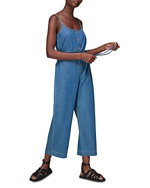 Whistles Strappy Button Denim Jumpsuit