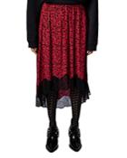 Zadig & Voltaire Joslin Floral High Low Midi Skirt