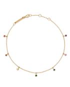 Zoe Chicco 14k Yellow Gold Rainbow Sapphire Dangle Anklet