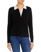 C By Bloomingdale's Cashmere Contrast Trim Polo Cashmere Sweater - 100% Exclusive